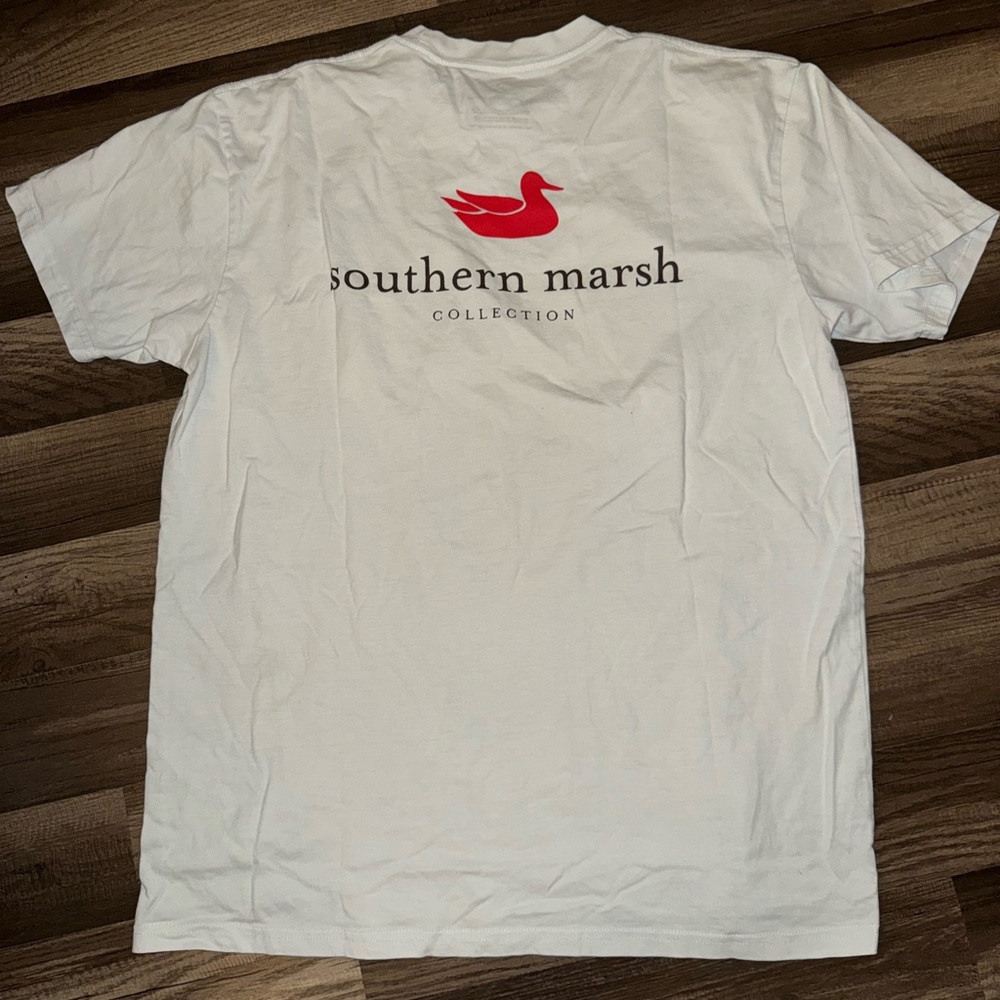 White Southern Marsh pocket tee